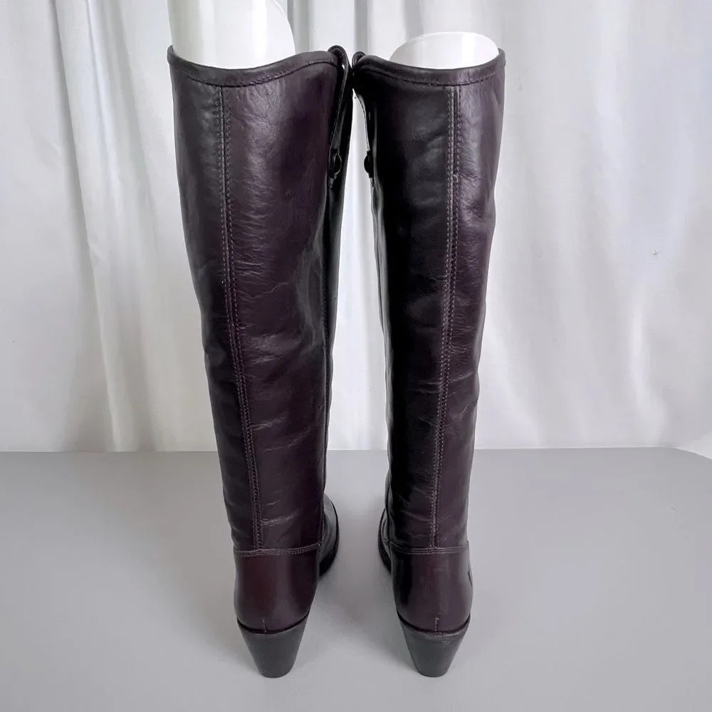 Frye womens Brown Leather Knee-High Boots size 6.5